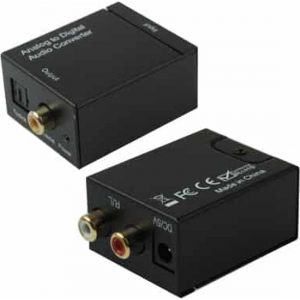 Convertisseur audio analogique RCA vers numérique optique coaxial Toslink (noir)