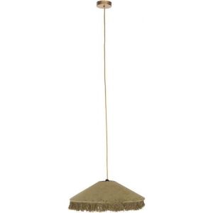 QAZQA fringe - Lampe suspendue Art D&eacute;co avec abat-jour - 1 lumi&egrave;re - &Oslash; 500 mm - Vert - Salon | Chambre &agrave; coucher | Cuisine