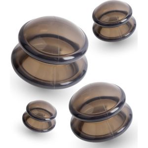 Nuvance - Têtes de ventouses - Set de 4 têtes en silicone - eBook inclus - Appareil de massage pour la cellulite - pour les bras, les jambes, le visage et le dos - Cupping set massage - Cellulite - Tête de ventouses - Têtes anti-cellulite - Massage à la v
