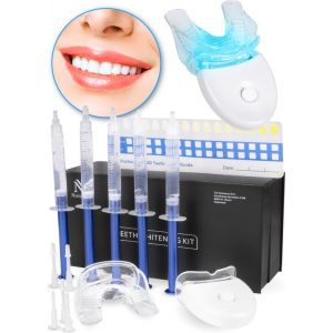 Nuvance - Kit de blanchiment des dents - 5 seringues sans peroxyde (0%) - Blanchisseurs de dents - Kit de blanchiment des dents - Dents blanches