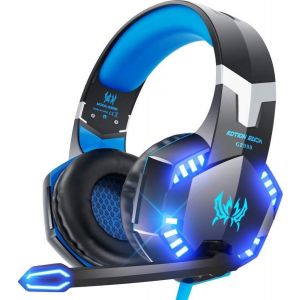 KOTION Casque de jeu EACH G2000 - Noir/Bleu - Convient pour PS5, Xbox Series X, Windows et Switch