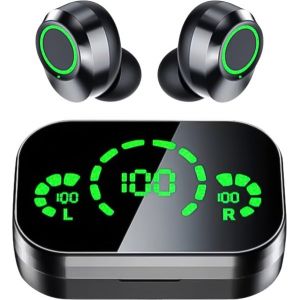 Otiume - Ecouteurs sans fil - Son HiFi Extra Bass - Commandes tactiles - Ecouteurs sans fil - R&eacute;sistants &agrave; la sueur et &agrave; la pluie - Ecouteurs pour le sport - Bluetooth