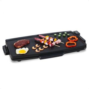 MOA Table grill - Gril - Plaque de cuisson - Teppanyaki - Electrique - 68 x 36 cm - Thermostat r&eacute;glable - Rev&ecirc;tement antiadh&eacute;sif - TG218B - Noir