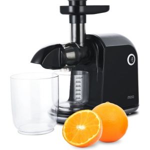 MOA Slowjuicer horizontal - Pour fruits et l&eacute;gumes - Pulpe s&egrave;che - 700 ml - Noir - SJ15G