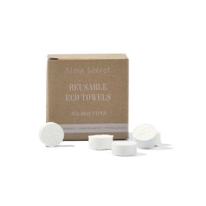 Alma Secret - Serviettes Eco réutilisables Comprimées Toallitas 50 U