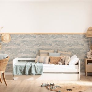 Lit gigogne pour matelas de 90 cm laqu&eacute; en blanc Inari