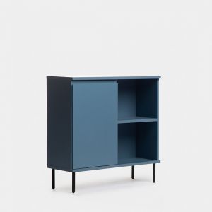 Meuble d'entrée avec porte en bois bleu Esben