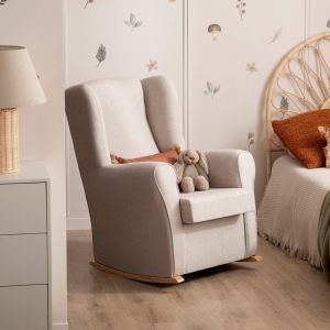 Fauteuil d'allaitement gris taupe Lily
