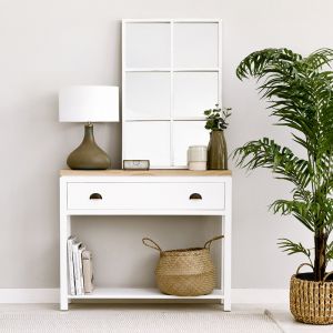 Console blanche 1 tiroir Nor