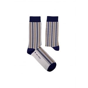 Chaussettes Pied de Poule Beige (Tissus Porsche)