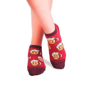 Socquettes Chopes de Bière Rouges