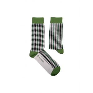 Chaussettes Pied de Poule Vert (Tissus Porsche)