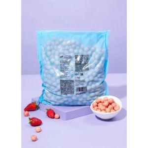 Crackers de riz au chocolat blanc et poudre de fraise 1 kg