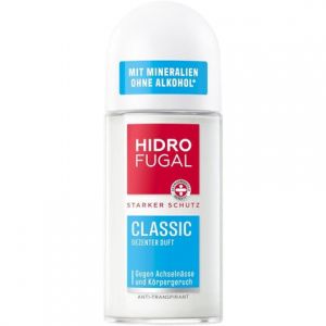 Hidrofugal CLASSIC Roll-on Strong Antiperspirant Protection with Minerals and Subtle Scent Deodorant without Ethyl Alcohol for Reliable Protection -Free 50ml Unisexe