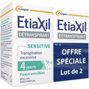 Etiaxil Antiperspirant for Sensitive Skin Roll-On - Pack of 2 D&eacute;odorant (D&eacute;o) Mixte 15ml