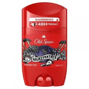 Old Spice Night Panther Deodorant Stick for Men 50ml 48h Freshness 0% Aluminum Salts No White Residue and Yellow Stains