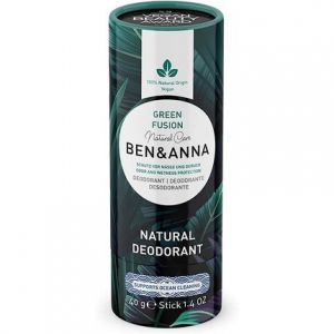 Ben&Anna BEN&ANNA Papertube Deodorant Green Fusion Vegan and Natural Cosmetics in Paper Packaging - Winner of Peta Vegan Award - Made in Germany pour homme