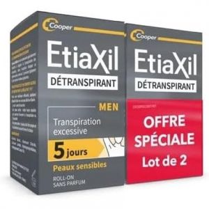 Etiaxil Antiperspirant Sensitive Skin Roll-On - Pack of 2 D&eacute;odorant (D&eacute;o) Homme 15ml