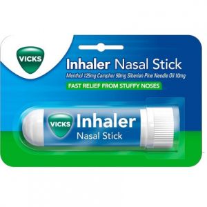 Vicks Inhaler For Cold and Cough Fast Relief from a Stuffy Nose Decongestant for Blocked Nose with Menthol Camphor and Pine Needle Oil for Adults and Children Over 6 Years 1 Count Sinex Micromist