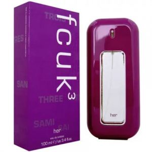 French Connection FCUK Three for Her 100ml EDT Spray Brand New & Sealed