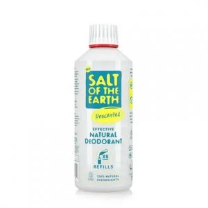 Salt Of The Earth Natural Refillable Deodorant Spray Unscented Vegan Long-Lasting Protection - 500ml