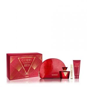 Guess Seductive Red 2.5oz EDT Spray, 3.4oz Body Lotion, 0.5oz Travel EDT