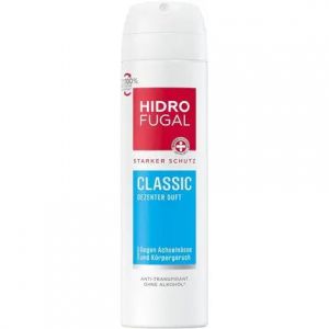 Hidrofugal CLASSIC Strong Antiperspirant Protection with Subtle Scent Deodorant for Reliable Protection without Ethyl Alcohol 150ml Unisexe