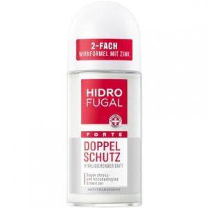 Hidrofugal FORTE DOUBLE PROTECTION Roll-on Strong Antiperspirant Protection Against Stress and Heat-Induced Sweating Deodorant Without Ethyl Alcohol with Invigorating Scent 50ml Unisexe
