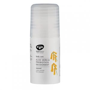 Green People Aloe Vera and Prebiotics Deodorant 75ml - Sandalwood and Chamomile Scent for Women - Organic and Gentle - Paraben and Ethanol Free - Cruelty Free and Vegan