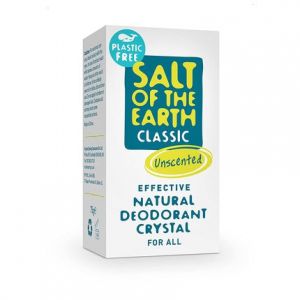 Salt Of The Earth Natural Deodorant Crystal Without Plastic 75g - Fragrance Free Vegan Long Lasting Protection