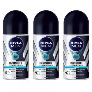 Nivea Invisible for Black & White Fresh Scent Men's Roll On Antiperspirant Deodorant 1,7oz 50ml