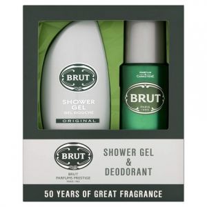 Brut deodorant spray and show gel gel gift set 200ml original