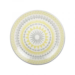 Assiette plate jaune - coachella