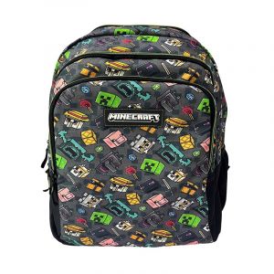 Minecraft pixel 25 sac primaire avec double compartiment adaptable &agrave; un chariot.
