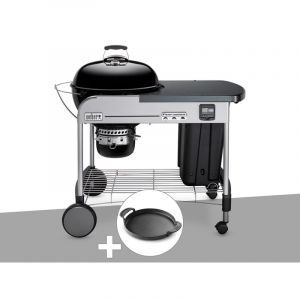 Barbecue &agrave; charbon weber performer premium gbs 57 cm noir + plancha