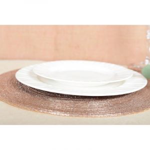 Dessous d'assiette perle p&egrave;che - lot de 6