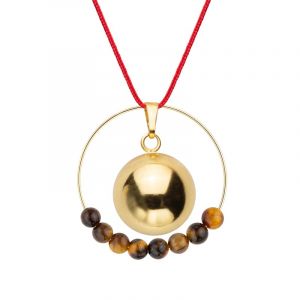 Bola &oelig;il de tigre & cordon rouge