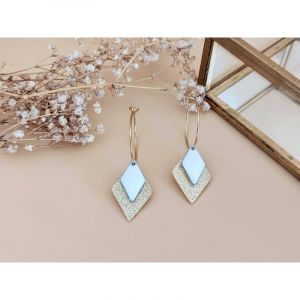 Boucles d'oreilles créoles losange