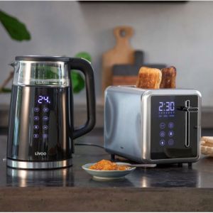 Set petit d&eacute;jeuner digital noir