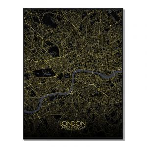 Londres carte ville city map nuit