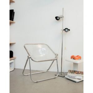 Fauteuil plona en plexi et m&eacute;tal n&deg;872
