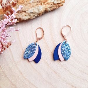 Boucle d'oreille bois chouchous sir&egrave;ne