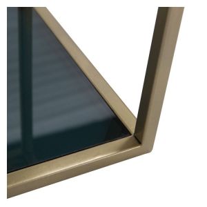 Etag&egrave;re 3 niveaux en m&eacute;tal et verre - camus