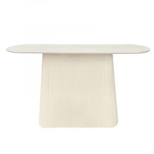 Dolce-console 140 cm en bois massif ivoire