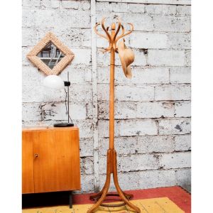 Porte-manteau perroquet en bois clair n&deg;296