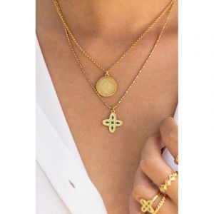 Me&acute;daille adriana vert &eacute;meraude