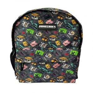 Minecraft pixel 25 sac &agrave; dos am&eacute;ricain adaptable &agrave; un chariot.