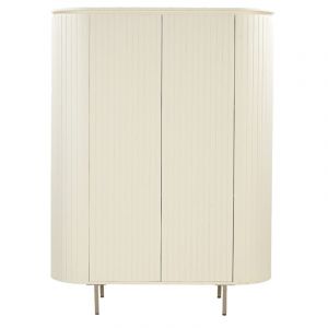Cream-vaisselier 115 cms en bois massif ivoire