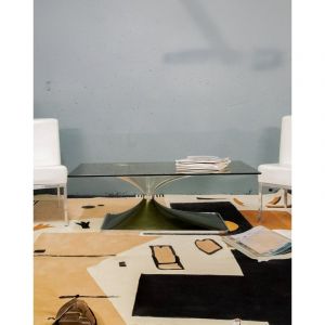 Table basse en verre michel dumas n&deg;688