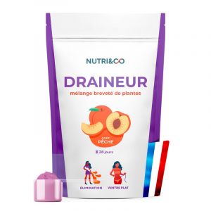 Draineur p&ecirc;che - ventre plat - 28 jours